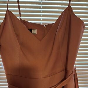 David’s Bridal Peach Spaghetti Strap Dress